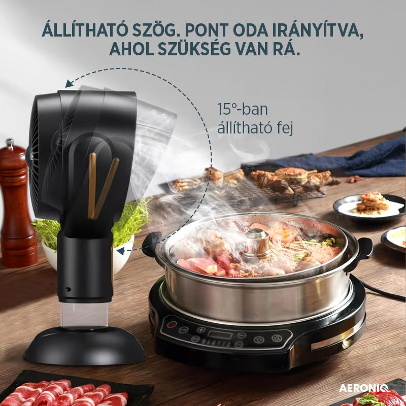 AERONIQ PureFlow™ – Hordozható konyhai elszívó, amit nem kell beszerelni.
