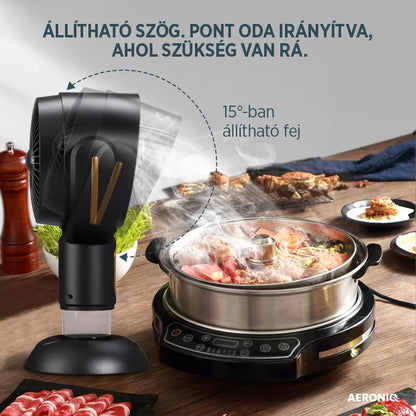 AERONIQ PureFlow™ – Hordozható konyhai elszívó, amit nem kell beszerelni.